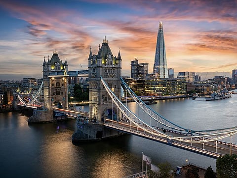 London Bridge in central London, one of the UK’s most recognisable landmarks, as the country rolls out its new digital eVisa system for travellers.