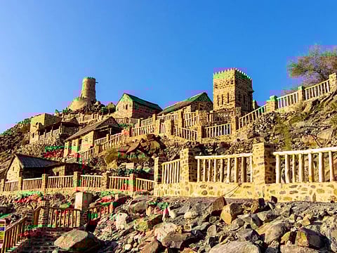 Najd Al Maqsar Heritage Village in Khor Fakkan, Sharjah, a must-visit tourist attraction. A 300-year-old fortress in Khor Fakkan is often referred to as one of the UAE's hidden gems.
