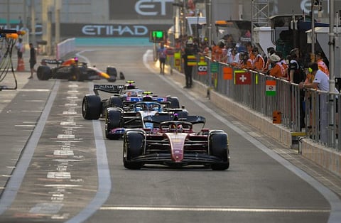 Drivers at the second free practice session of Formula 1 Etihad Airways Abu Dhabi Grand Prix 2022 at Yas Marina circuit.