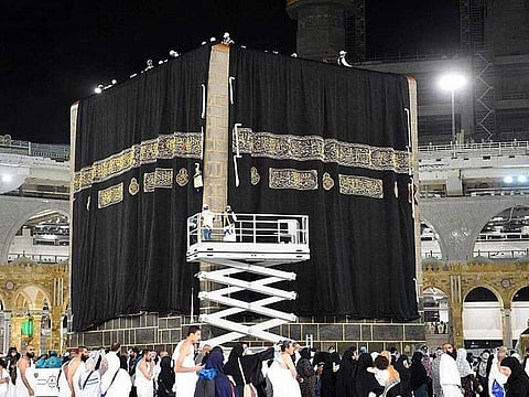 The official installation of the new covering will take place in the early hours of Thursday, the first day of Muharram.