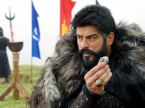 Burak Ozcivit in Kurulus: Osman. The Turkish television series’ phenomenal success made him a celebrity in South Asia, Central Asia, the Middle East, and Latin America.