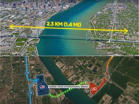 The Gordie Howe International Bridge is a major infrastructure project connecting Windsor, Ontario, Canada, and Detroit, Michigan, USA