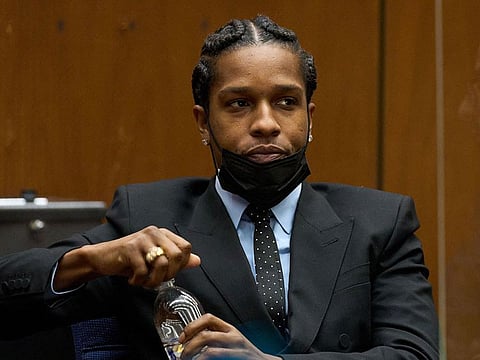 Rakim Mayers, aka A$AP Rocky, during a preliminary hearing in his assault with a semiautomatic firearm case in Los Angeles, California, on November 20, 2023. Rapper ASAP Rocky pleaded not guilty on January 8, 2024 to charges that he pulled a gun on a former friend and artistic colleague during an argument in Hollywood.