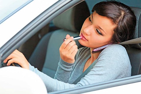 Motorists say that it is common to see women applying makeup while driving, putting their lives as well as that of others on the road at risk.
