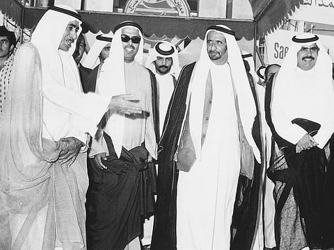 Right: Saif Ahmed Al Ghurair is seen with the Late Sheikh Rashid bin Saeed Al Maktoum.
