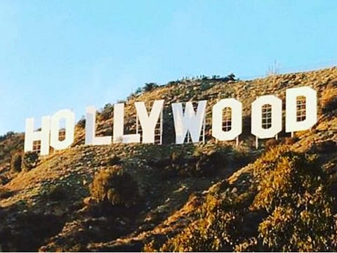 The Hollywood sign in California.