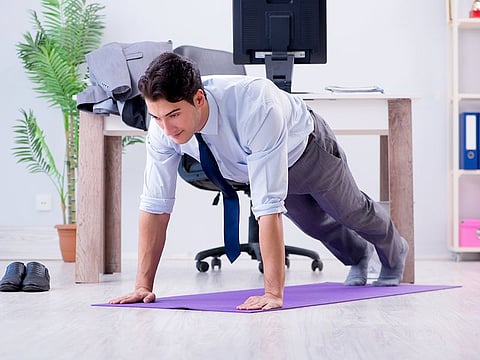 A few minutes of stretching can refresh your body and mind in no time.