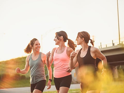 Walk briskly for three minutes, aiming for about 70–85% of your maximum effort. You should feel your heart rate rise and conversation get trickier.