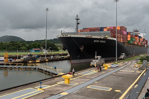A ship goes through the Panama Canal: It now takes $4 million to skip the queue on the busy man-made waterway, as per industry reports. Shippers spent $235 million in 2023 alone to bypass the Panama Canal jam.