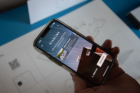 A Starlink Satellite Residential Home Installation