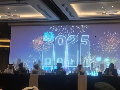 Major General Khalil Ibrahim Al Mansouri, Assistant Commander-in-Chief for Criminal Investigation Affairs at Dubai Police and other officials at Tuesday's briefing in Dubai.