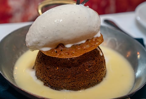 Festive pudding with citrus and spice