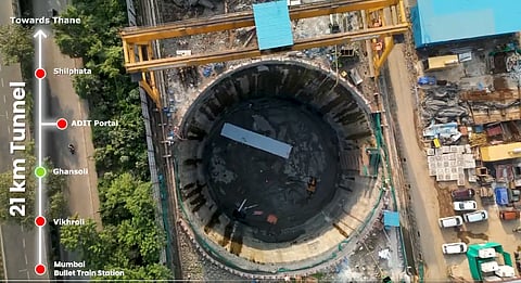 Tunnel work in progress on the Mumbai-Ahmedabad bullet train project. It will connect two of India’s most bustling cities.