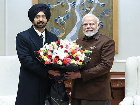 PM Narendra Modi and singer Diljit Dosanjh (Image Source: X)