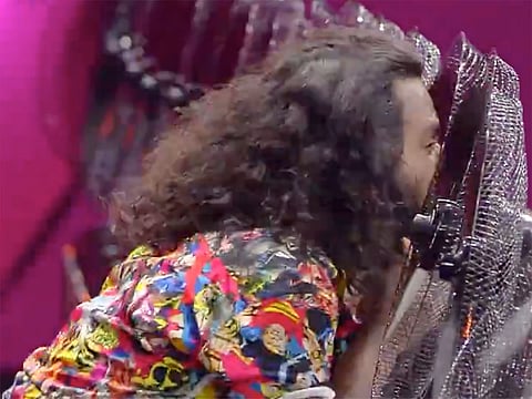 Kranthi Kumar Panikera, also known as 'Drill Man', during his GWR attempt.