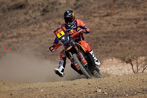 Australia's driver Daniel Sanders in action during the Dakar Rally.