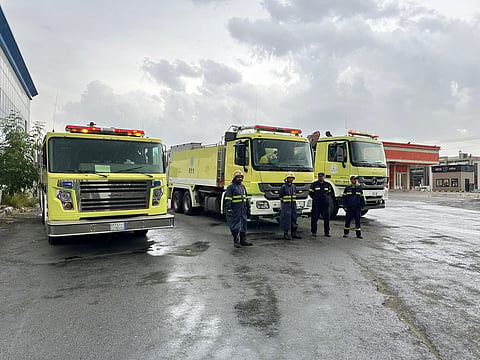 Civil defence personnel in Jeddah are on high alert to handle the aftermath of the rain.