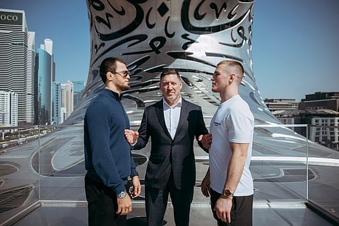 Undefeated world champion Russian Usman Nurmagomedov will fight with rising Irish star Paul Hughes in the Dubai series.