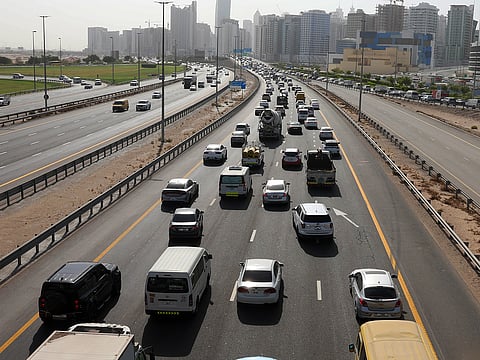Pockets of congestion seen near Dubai South, DSO and Al Barari as traffic volumes rise.