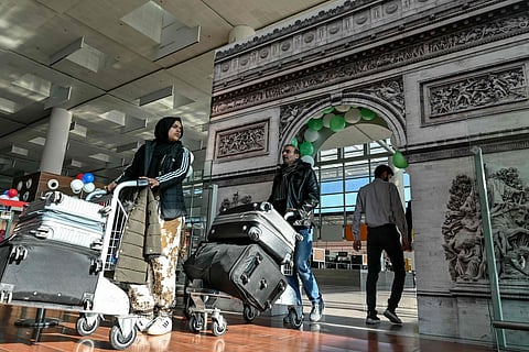 Passengers arrive at the immigration counter at the Islamabad International Airport. File photo