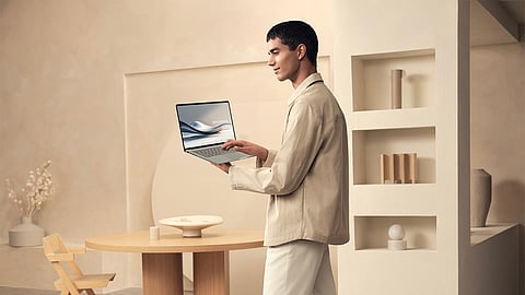 Zenbook A14 is equipped with built-in AI, leveraging Windows Copilot and innovative features like ASUS StoryCube and AI Noise Cancellation for enhanced productivity