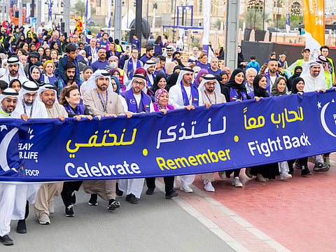 File photo of Relay for Life in Sharjah. People from all walks of life can register for free and join the cause.