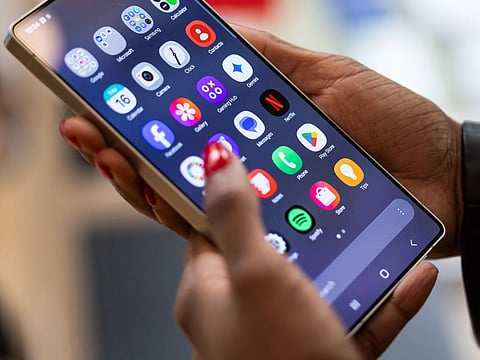 A Samsung Galaxy S25 Ultra smartphone. Orders for the S25 in the UAE open on January 23. Samsung has kept prices in a tight range.