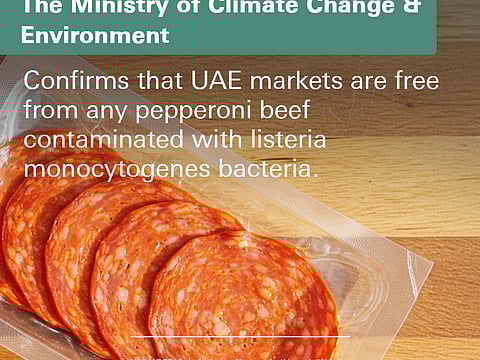 A beef pepperoni product that was withdrawn from the UAE markets is now safe to consume.