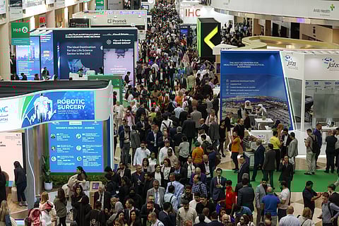 Visitors on the second day of Arab Health 2025 at Dubai World Trade Centre. Photo: Virendra Saklani/Gulf News