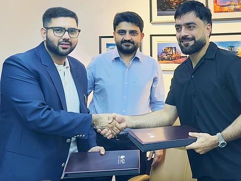 From left: Haider Muzaffar, Director of GP Lubricants, Habib Khan, Managing Director of GP Group, and Rashid Khan