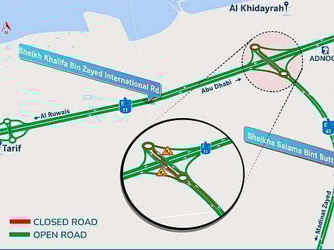 Sheikha Salama Bint Butti Road (E45) will be partially closed till February 28.