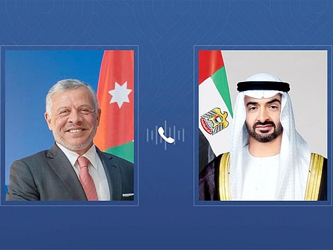 Sheikh Mohamed and King Abdullah reaffirmed their commitment to maintaining close consultation and communication, especially in light of the unfolding situation in the region.