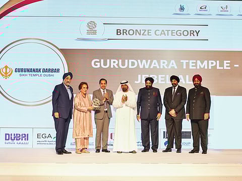 Guru Nanak Darbar Gurudwara Dubai and Dr Bubbles Kandhari honoured with prestigious awards at the Dubai Quality Group Ceremony
