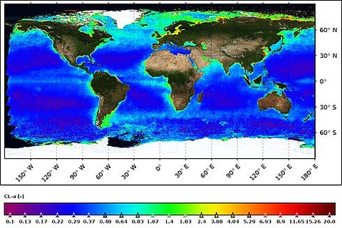 ISRO's EOS-06 satellite captures Phytoplankton concentration on global scale