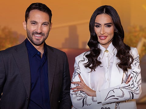 Co-hosts of the UAE Lottery Diala Makki and Chadi Khalaf.