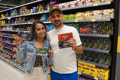 Dubai residents Joy and Claudio Ruo on a trip to the Lulu Hypermarket at Dubai.