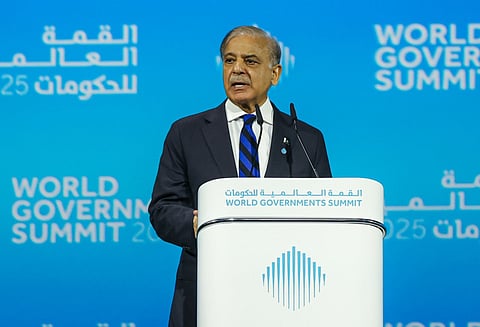 Shahbaz Sharif, Prime Minister, Government of the Islamic Republic of Pakistan delivering main address at World Government Summit 2025.