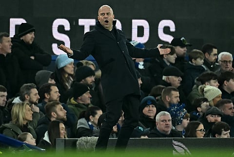 Arne Slot was shown a red card after the final whistel