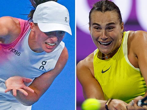 Iga Swiatek (left) and Aryna Sabalenka will be gunning for their first Dubai title.