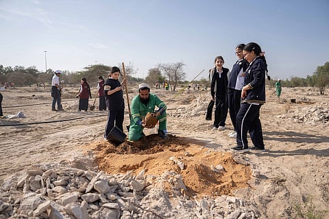 People from all sectors of society, including students, have been working to enhance green spaces in Abu Dhabi.