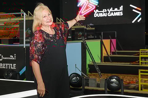 Haydee Dabusti, a 67-year-old Argentina-born Italian opera singer, who has been attending the Games since their inception in 2018.