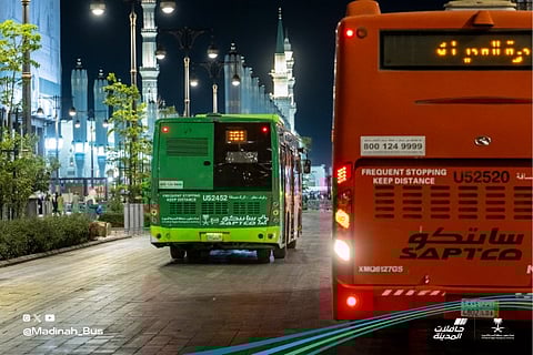 The Medina buses are powered by environmentally friendly solar energy.