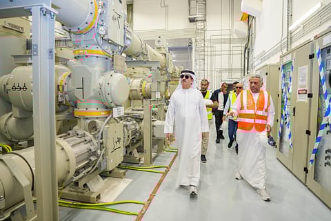 Saeed Mohammed Al Tayer, MD & CEO of Dubai Electricity and Water Authority (DEWA) during an inspection visit t to review progress on the Hatta Power Plant