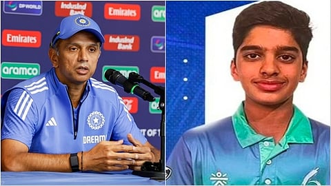 The father-son duo of Rahul Dravid and Anvay played for Vijaya Cricket Club in Bengaluru
