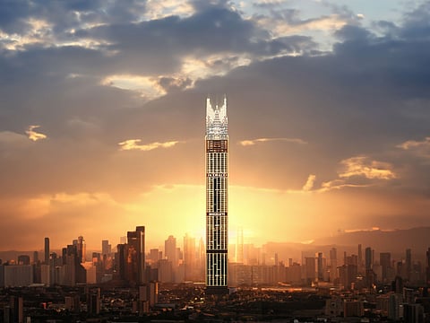 The Binghatti skyscraper with the Jacob & Co. brand tag. The developer wants this one to be the tallest all-residential tower in the world.