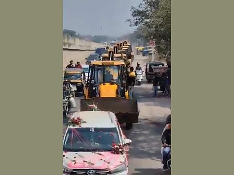 From SUVs to bulldozers: This Indian wedding redefines tradition