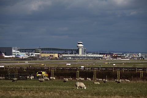 A view of the Gatwick Airport, south of London on February 27, 2025.