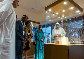 Sheikha Bodour Bint Sultan Al Qasimi during inauguration of the workshop and exhibition titled ‘Africa-Arabian Peninsula Stone Age Heritage Linkages’.