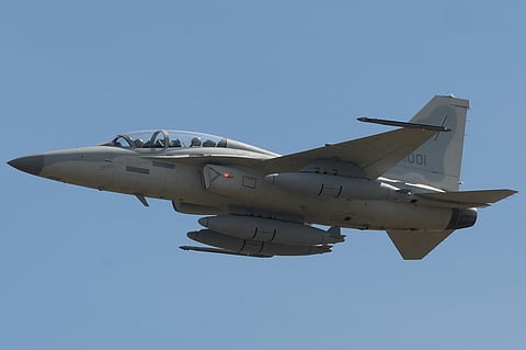 A Philippines FA-50 fighter jet and its two-man crew are missing after flying in support of ground forces fighting communist rebels in the southern Mindanao region, a military official said Tuesday.