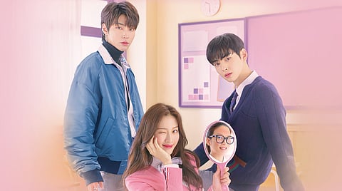 True Beauty follows Mun Ka-young’s feisty Lim Jyu-Kyung, and now she navigates a complicated love triangle featuring Cha Eun-woo and Hwang In-youp.